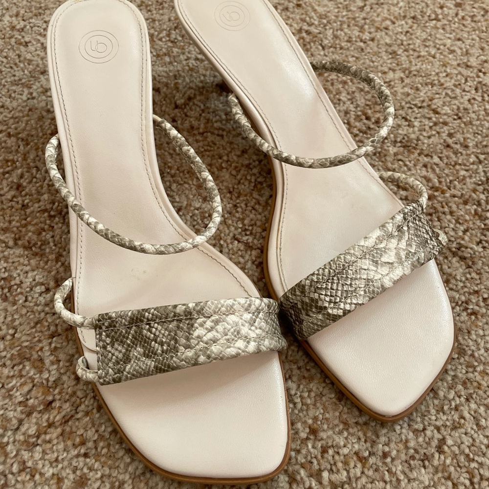 Snakeskin Kitten Heels